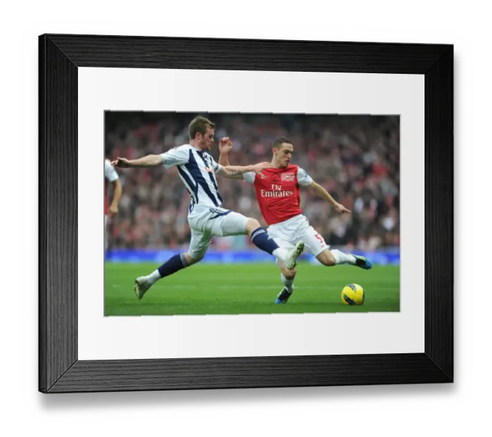 Framed Print : Thomas Vermaelen's Triumph: Arsenal's 3-0 Victory Over West Bromwich Albion in the Premier League