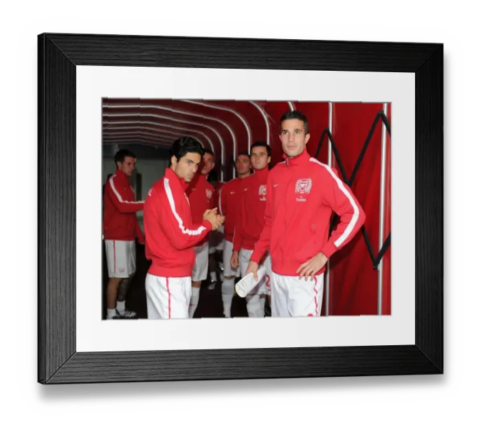 Framed Print : Arsenal's Mikel Arteta and Robin van Persie in the Tunnel Before Arsenal v West Bromwich Albion, 2011-12 Premier League Framed Print : Arsenal's Mikel Arteta and Robin van Persie in the Tunnel Before Arsenal v West Bromwich Albion, 2011-12 Premier League