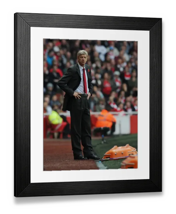Framed Print : Arsene Wenger Leads Arsenal Against West Bromwich Albion, Premier League 2011-12