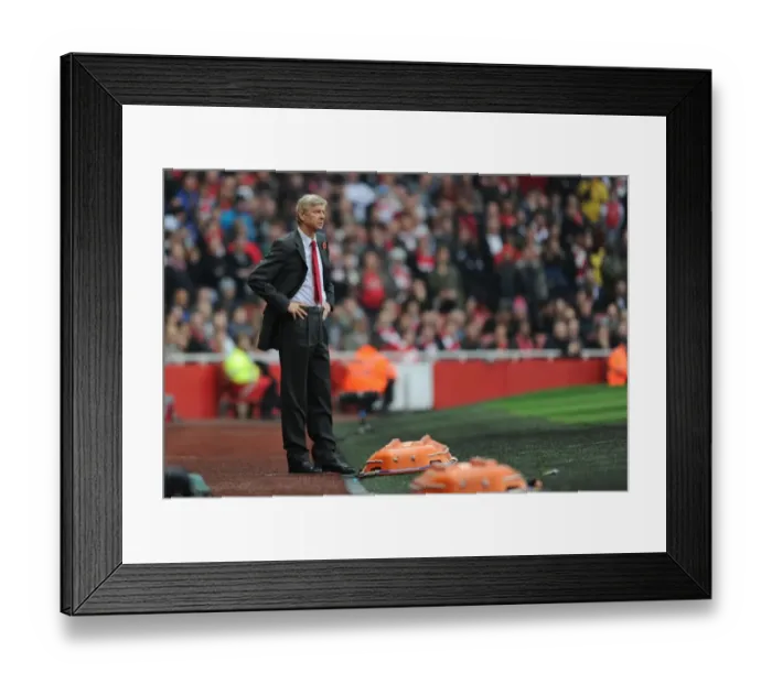 Framed Print : Arsene Wenger Leading Arsenal Against West Bromwich Albion, Premier League 2011-12