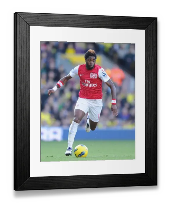 Framed Print : Alex Song in Action: Norwich City vs Arsenal, Premier League 2011-12 Framed Print : Alex Song in Action: Norwich City vs Arsenal, Premier League 2011-12
