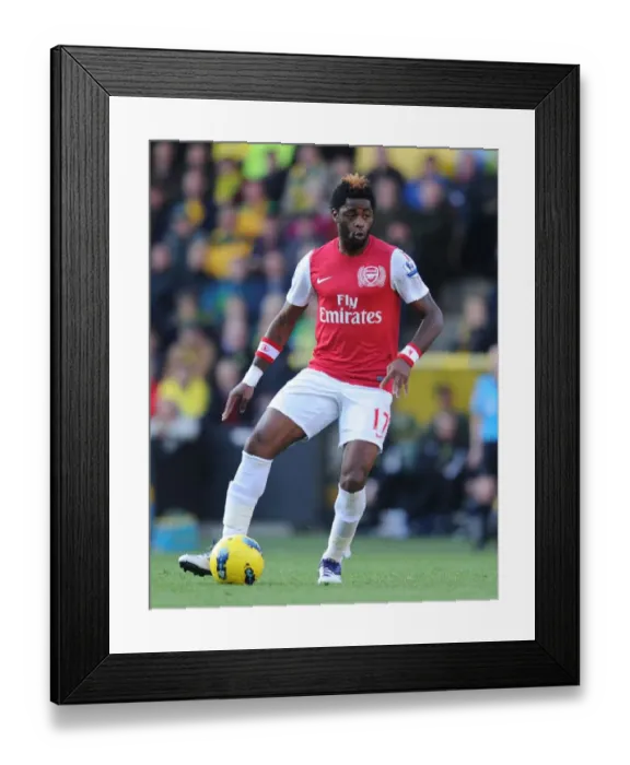 Framed Print : Alex Song: In Action Against Norwich City, Premier League 2011-12 Framed Print : Alex Song: In Action Against Norwich City, Premier League 2011-12