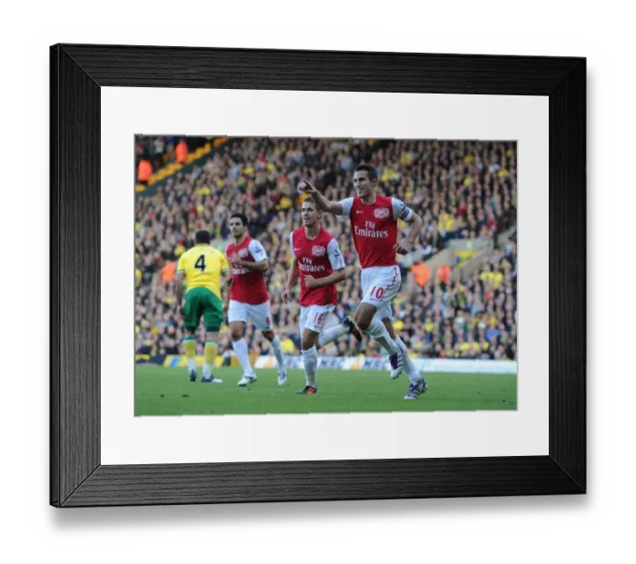 Framed Print : Robin van Persie and Aaron Ramsey: Celebrating Arsenal's First Goal vs Norwich City (2011-12) Framed Print : Robin van Persie and Aaron Ramsey: Celebrating Arsenal's First Goal vs Norwich City (2011-12)