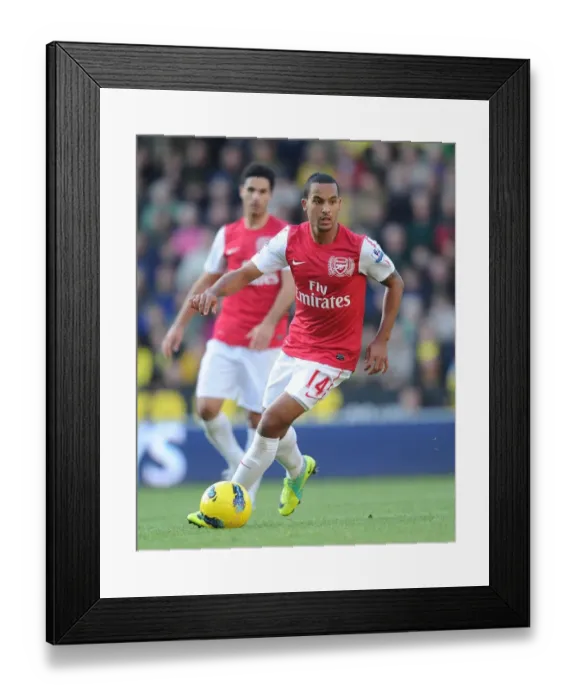 Framed Print : Theo Walcott in Action: Norwich City vs Arsenal, Premier League 2011-12 Framed Print : Theo Walcott in Action: Norwich City vs Arsenal, Premier League 2011-12