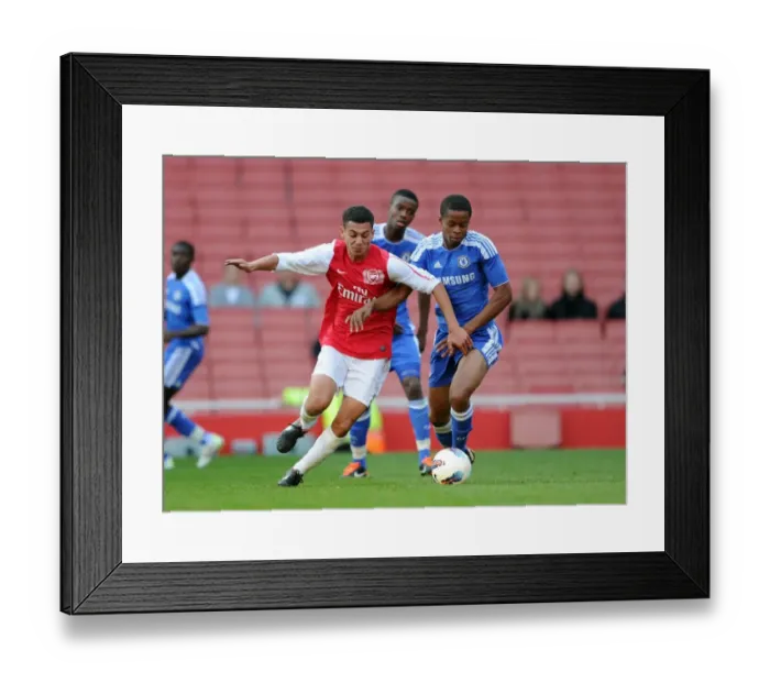 Framed Print : Samir Bihmoutine (Arsenal) Archange Nkumu (Chelsea). Arsenal U18 1: 0 Chelsea U18 Framed Print : Samir Bihmoutine (Arsenal) Archange Nkumu (Chelsea). Arsenal U18 1: 0 Chelsea U18