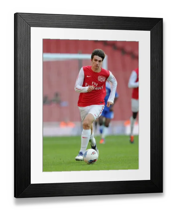 Framed Print : Jon Toral Scores the Thriller: Arsenal U18's 1-0 Victory Over Chelsea U18 (Emirages Stadium, 23 / 10 / 11)