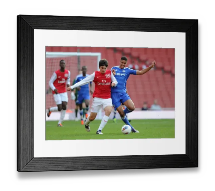 Framed Print : Arsenal's Jon Toral vs. Chelsea's Ruben Loftus-Cheek: A Rivalry Begins at Arsenal U18 1:0 Chelsea U18 (2011)