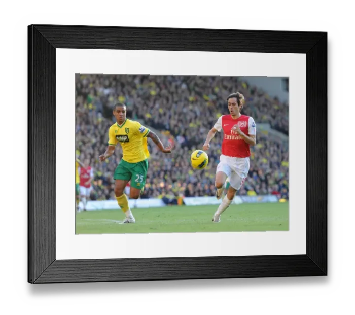 Framed Print : Arsenal's Yossi Benayoun Clashes with Norwich's Kyle Naughton in Premier League Showdown at Carrow Road, 19 / 11 / 11 Framed Print : Arsenal's Yossi Benayoun Clashes with Norwich's Kyle Naughton in Premier League Showdown at Carrow Road, 19 / 11 / 11