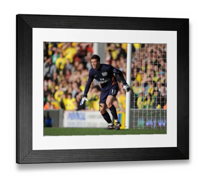 Framed Print : Wojciech Szczesny in Action: Arsenal vs. Norwich City, Premier League 2011-12 Framed Print : Wojciech Szczesny in Action: Arsenal vs. Norwich City, Premier League 2011-12