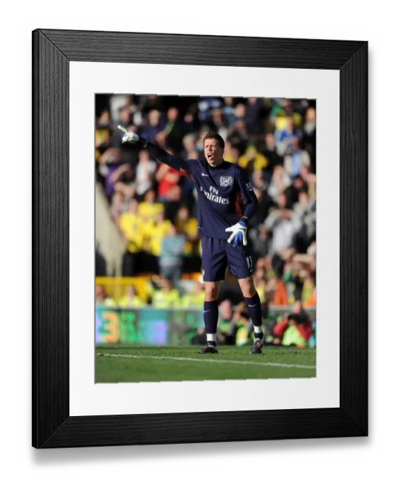 Framed Print : Szczesny's Brilliant Performance: Arsenal Triumphs Over Norwich City in Premier League Showdown