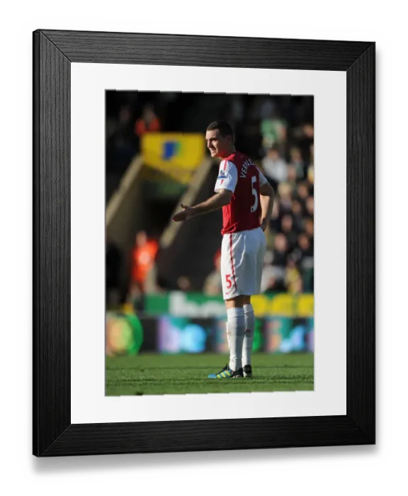 Framed Print : Thomas Vermaelen Leads Arsenal at Carrow Road Against Norwich City - Premier League, 19 / 11 / 11 Framed Print : Thomas Vermaelen Leads Arsenal at Carrow Road Against Norwich City - Premier League, 19 / 11 / 11