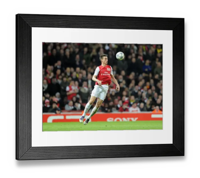 Framed Print : Arsenal's Koscielny Secures 2-0 Victory Over Borussia Dortmund in UEFA Champions League (2011-12)