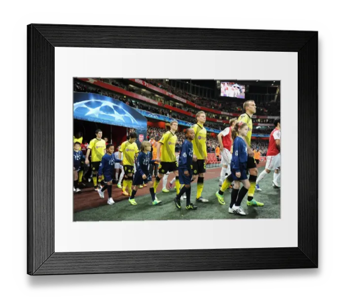 Framed Print : Arsenal vs. Borussia Dortmund: A Champions League Battle at Emirates Stadium (2011-12)