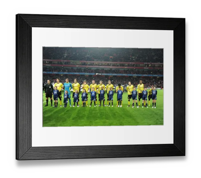 Framed Print : Arsenal vs Borussia Dortmund: Player Escorts at Emirates Stadium (Champions League 2011-12) Framed Print : Arsenal vs Borussia Dortmund: Player Escorts at Emirates Stadium (Champions League 2011-12)