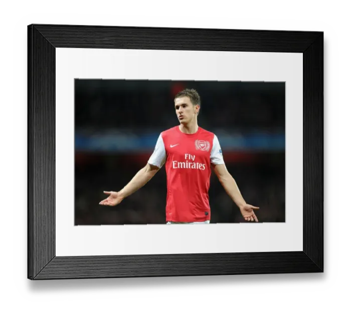 Framed Print : Arsenal's Aaron Ramsey Scores Double as Gunners Top Borussia Dortmund 2-0 in Champions League Group F (2011)