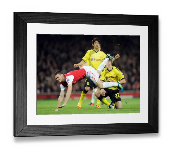Framed Print : Thomas Vermaelen vs. Sven Bender: Arsenal's Victory Over Borussia Dortmund in the UEFA Champions League Group F (November 23, 2011) Framed Print : Thomas Vermaelen vs. Sven Bender: Arsenal's Victory Over Borussia Dortmund in the UEFA Champions League Group F (November 23, 2011)