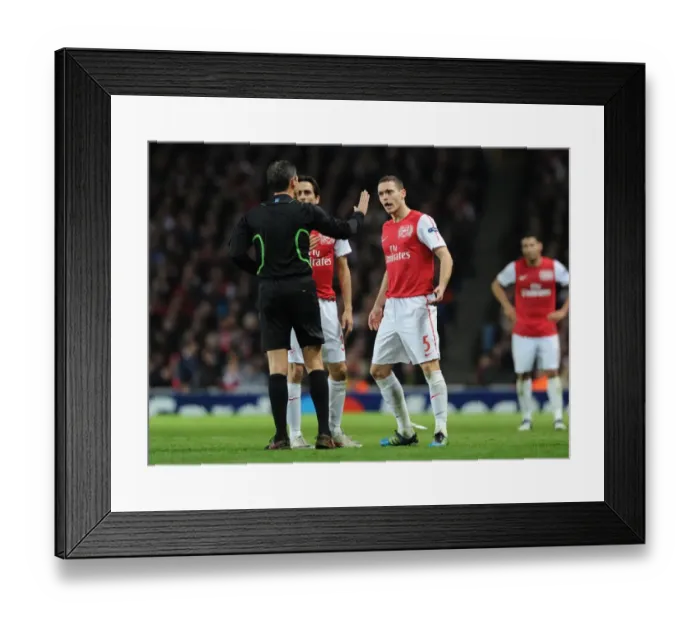Framed Print : Arsenal vs Borussia Dortmund: Thomas Vermaelen's Controversial Clash with the Referee (2011-12 Champions League) Framed Print : Arsenal vs Borussia Dortmund: Thomas Vermaelen's Controversial Clash with the Referee (2011-12 Champions League)