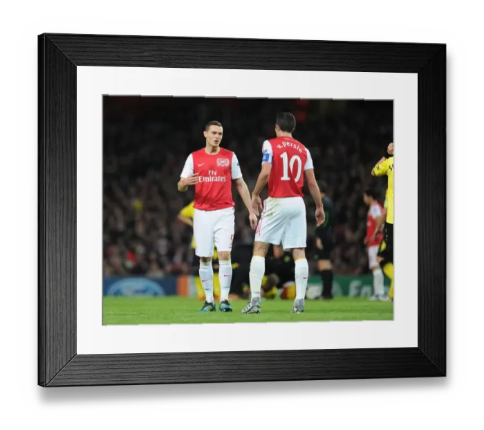 Framed Print : Arsenal's Vermaelen and van Persie Face Off Against Borussia Dortmund in 2011-12 Champions League Framed Print : Arsenal's Vermaelen and van Persie Face Off Against Borussia Dortmund in 2011-12 Champions League