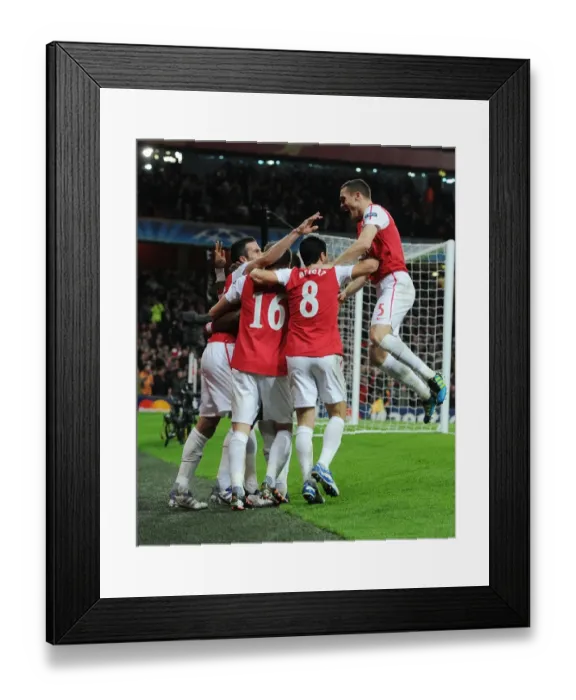 Framed Print : Arsenal's Robin van Persie Scores First Goal Against Borussia Dortmund in 2011-12 Champions League Framed Print : Arsenal's Robin van Persie Scores First Goal Against Borussia Dortmund in 2011-12 Champions League