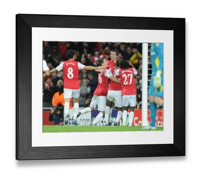 Framed Print : Robin van Persie's Double: Arsenal's 2-0 Victory Over Borussia Dortmund in the UEFA Champions League Framed Print : Robin van Persie's Double: Arsenal's 2-0 Victory Over Borussia Dortmund in the UEFA Champions League