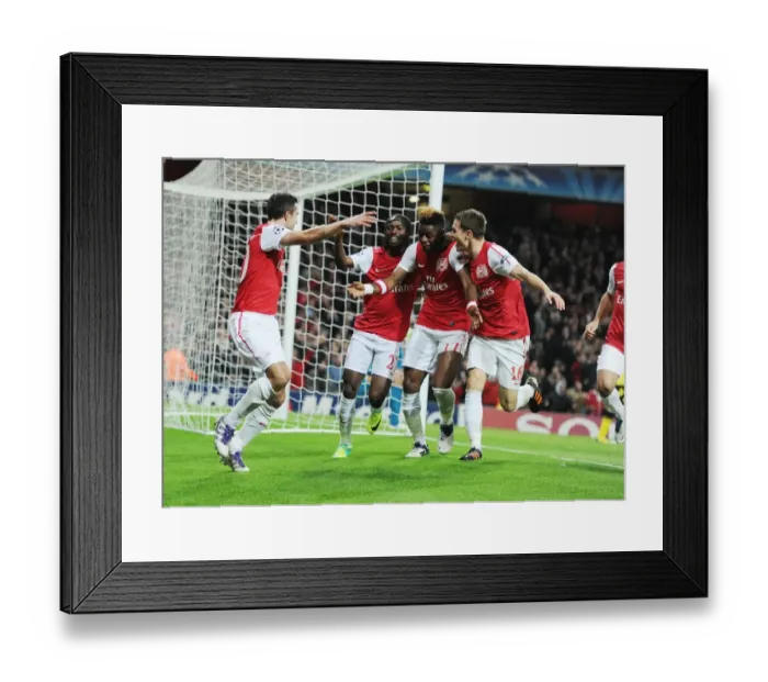 Framed Print : Arsenal's Van Persie Scores First Goal Against Borussia Dortmund in 2011-12 Champions League