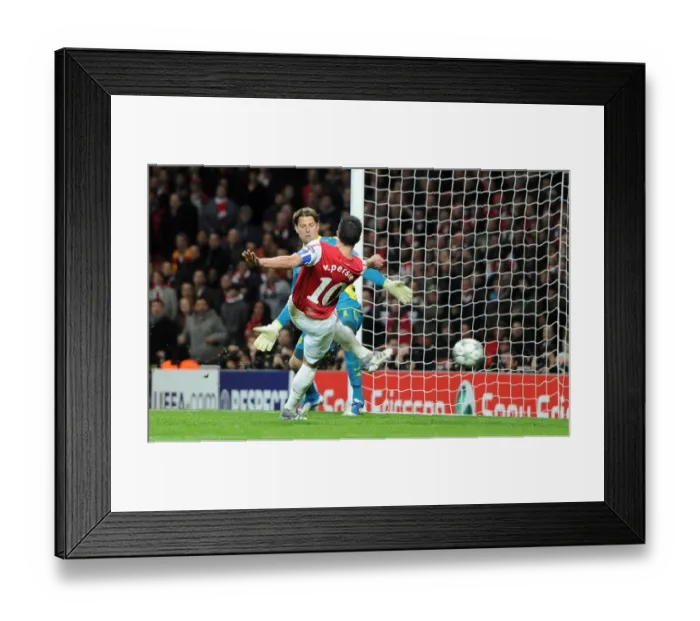 Framed Print : Robin van Persie's Brace: Arsenal's 2-0 Victory Over Borussia Dortmund in the UEFA Champions League, 2011-12 Framed Print : Robin van Persie's Brace: Arsenal's 2-0 Victory Over Borussia Dortmund in the UEFA Champions League, 2011-12