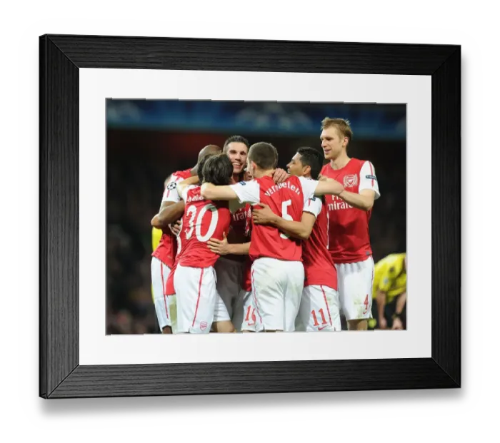 Framed Print : Robin van Persie's Brace: Arsenal FC vs Borussia Dortmund, UEFA Champions League, 2011 Framed Print : Robin van Persie's Brace: Arsenal FC vs Borussia Dortmund, UEFA Champions League, 2011