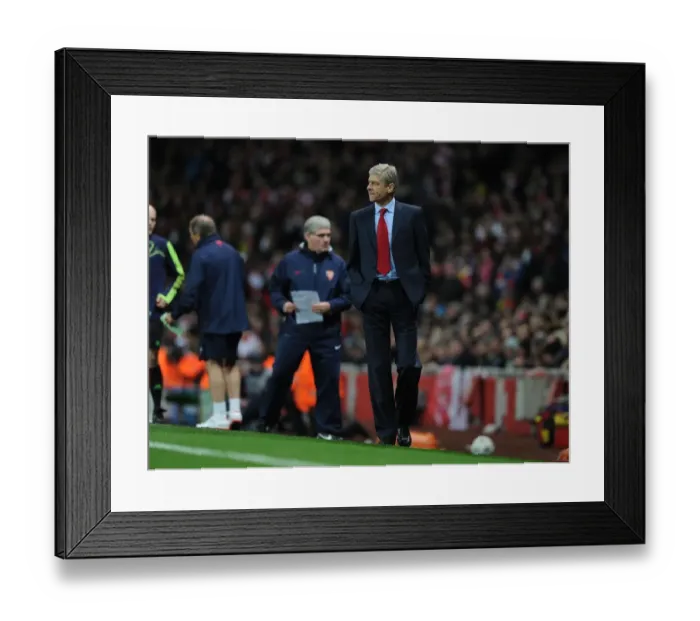 Framed Print : Arsene Wenger Leads Arsenal Against Borussia Dortmund in the Champions League, 2011 Framed Print : Arsene Wenger Leads Arsenal Against Borussia Dortmund in the Champions League, 2011