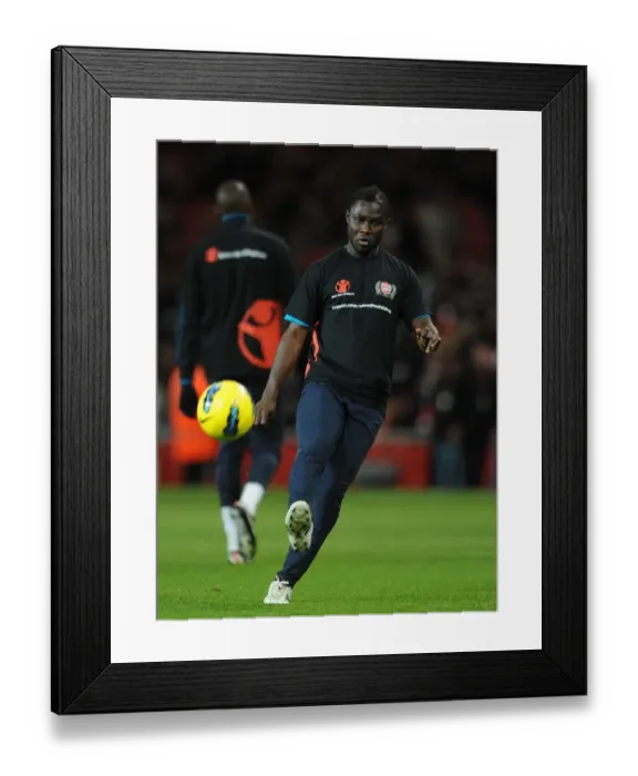 Framed Print : Emmanuel Frimpong of Arsenal before the Barclays Premier League match between Arsenal