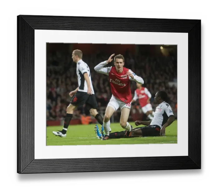 Framed Print : Aaron Ramsey of Arsenal during the Barclays Premier League match between Arsenal Framed Print : Aaron Ramsey of Arsenal during the Barclays Premier League match between Arsenal