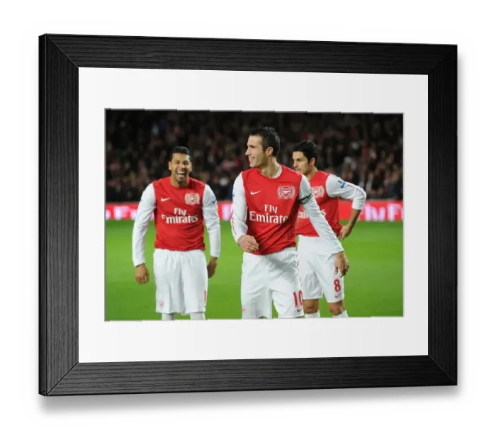 Framed Print : Arsenal: Van Persie and Santos Share a Laugh Before Arsenal v Fulham (2011-12) Framed Print : Arsenal: Van Persie and Santos Share a Laugh Before Arsenal v Fulham (2011-12)