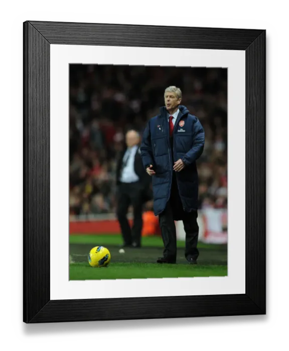 Framed Print : Arsene Wenger Leads Arsenal Against Fulham in Premier League (2011-12) Framed Print : Arsene Wenger Leads Arsenal Against Fulham in Premier League (2011-12)