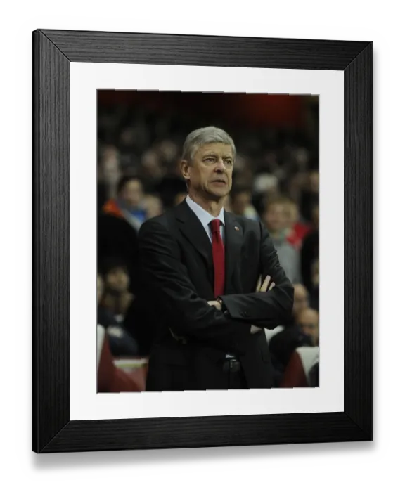 Framed Print : Arsene Wenger: Focused Before Arsenal vs. Fulham (2011-12)