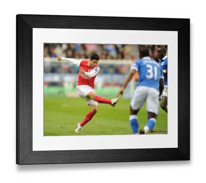Framed Print : Mikel Arteta's Historic Goal: Wigan Athletic vs. Arsenal, Premier League 2011-12