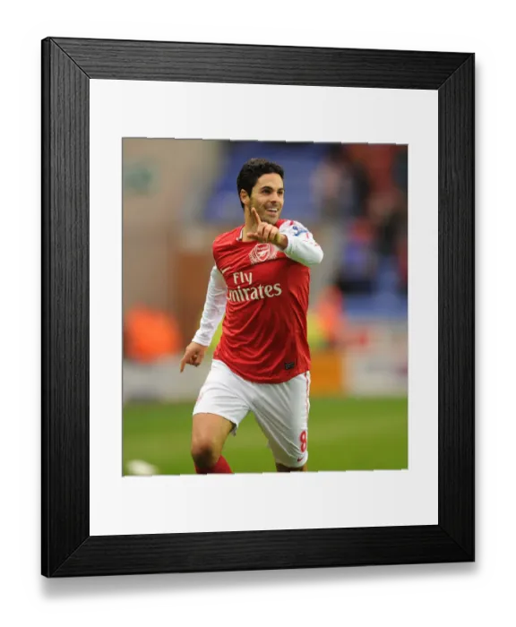 Framed Print : Mikel Arteta's Historic Goal: Arsenal's Triumph at Wigan Athletic (Premier League 2011-12)