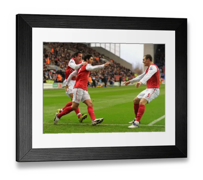 Framed Print : Mikel Arteta's Goal: Arsenal's Victory at Wigan Athletic (2011-12) Framed Print : Mikel Arteta's Goal: Arsenal's Victory at Wigan Athletic (2011-12)