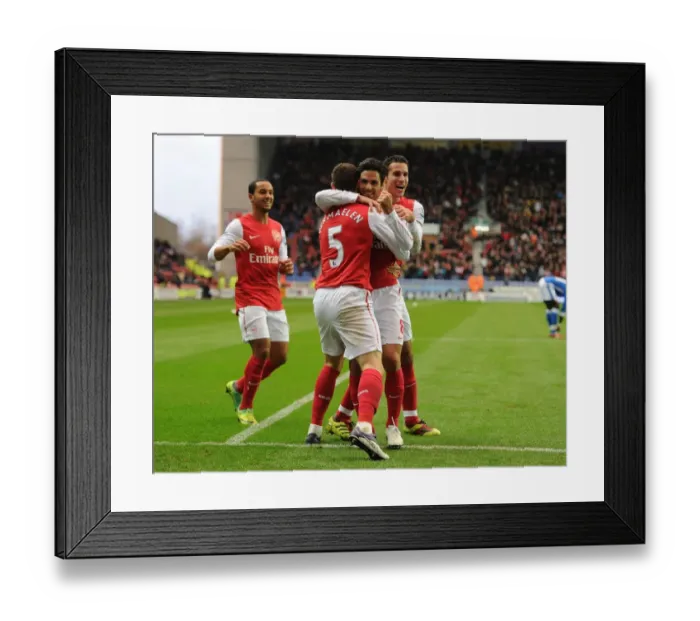 Framed Print : Mikel Arteta's Strike: Arsenal's Triumph over Wigan Athletic (2011-12)