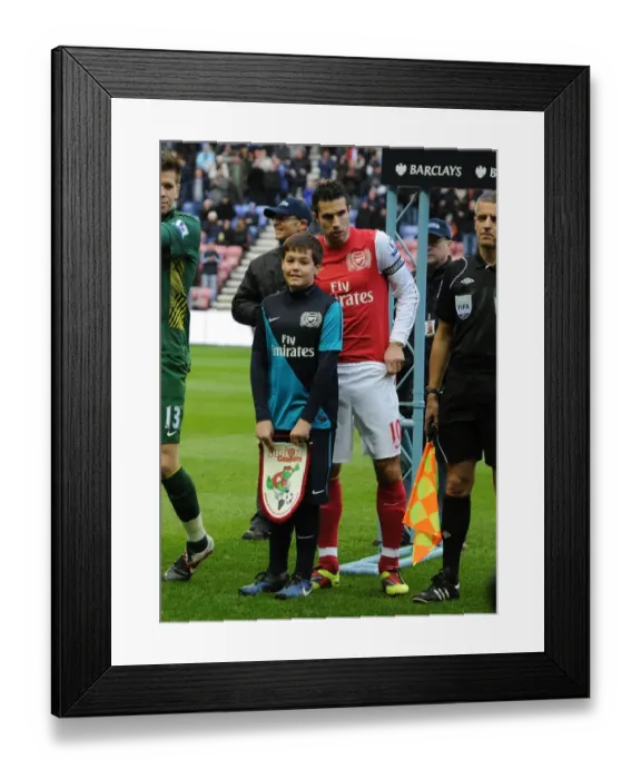 Framed Print : Robin van Persie and Arsenal Mascot Before Wigan Athletic Match, 2011-12 Premier League Framed Print : Robin van Persie and Arsenal Mascot Before Wigan Athletic Match, 2011-12 Premier League