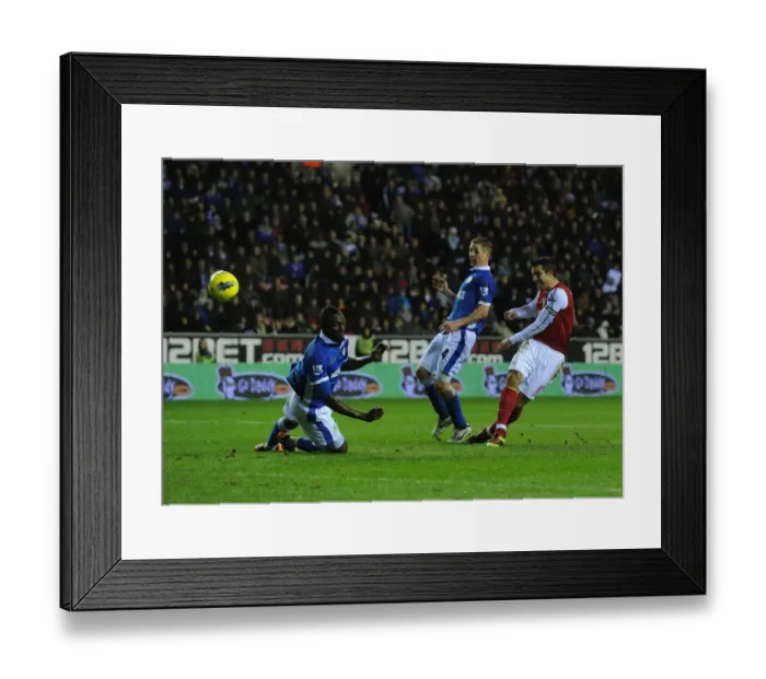 Framed Print : Robin van Persie Scores Fourth Goal: Wigan Athletic vs. Arsenal, Premier League 2011-12 Framed Print : Robin van Persie Scores Fourth Goal: Wigan Athletic vs. Arsenal, Premier League 2011-12