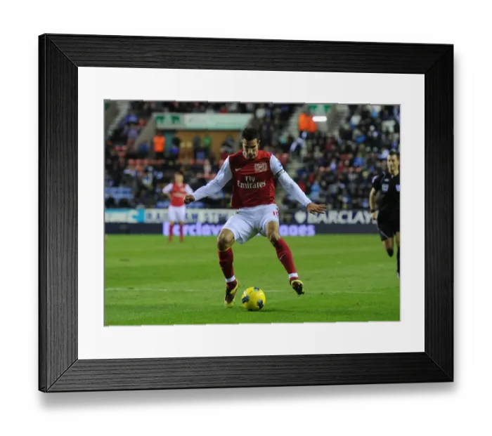 Framed Print : Robin van Persie's Trickery: Arsenal's Victory at Wigan Athletic, 2011-12 Premier League