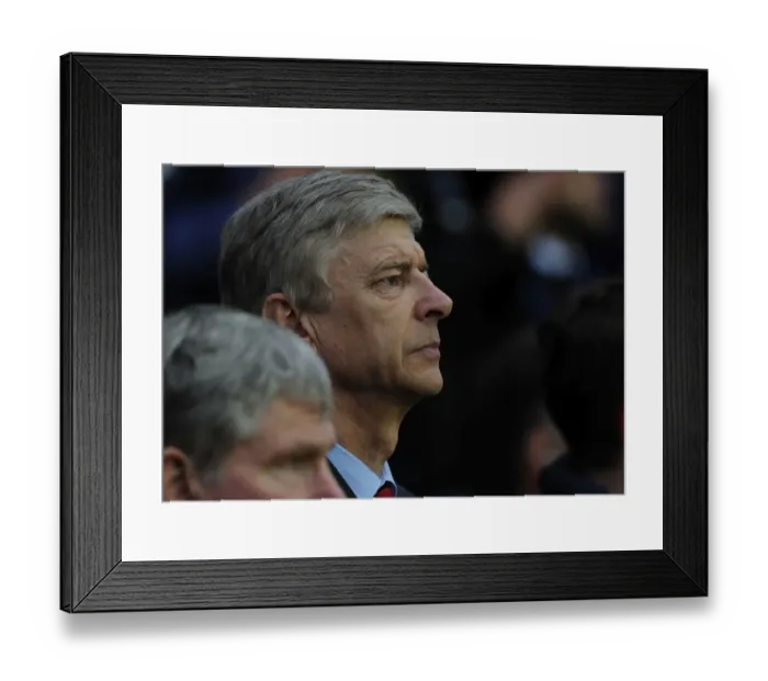 Framed Print : Arsene Wenger at Wigan Athletic vs Arsenal (Premier League, 2011-12)