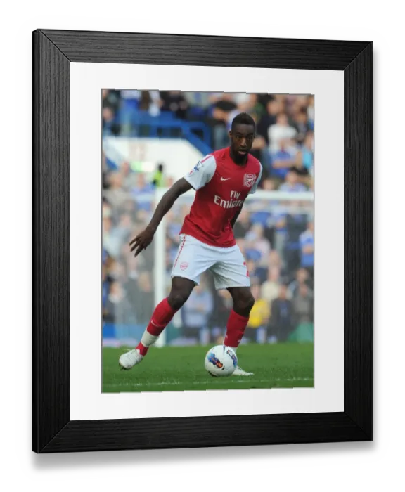 Framed Print : Johan Djourou (Arsenal). Chelsea 3: 5 Arsenal. Barclays Premier League. Stamford Bridge, 29  /  10  /  11