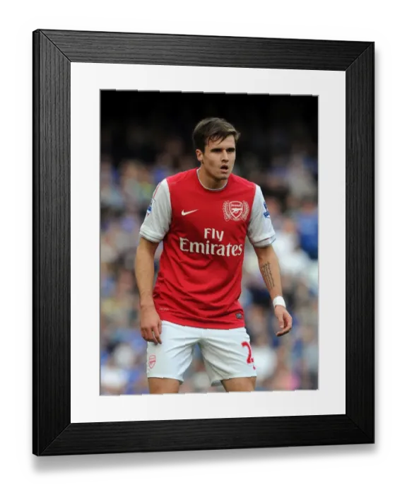 Framed Print : Carl Jenkinson Leads Arsenal to Victory: 3-5 Over Chelsea in the Premier League (2011-12)