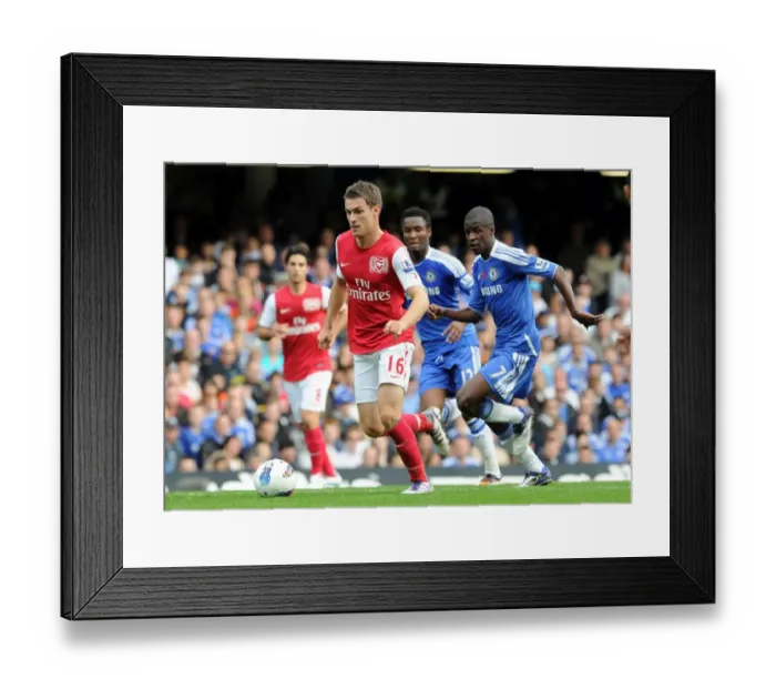 Framed Print : Arsenal's Comeback: Ramsey's Brilliance Leads 3-5 Victory Over Chelsea at Stamford Bridge, Premier League 2011-12