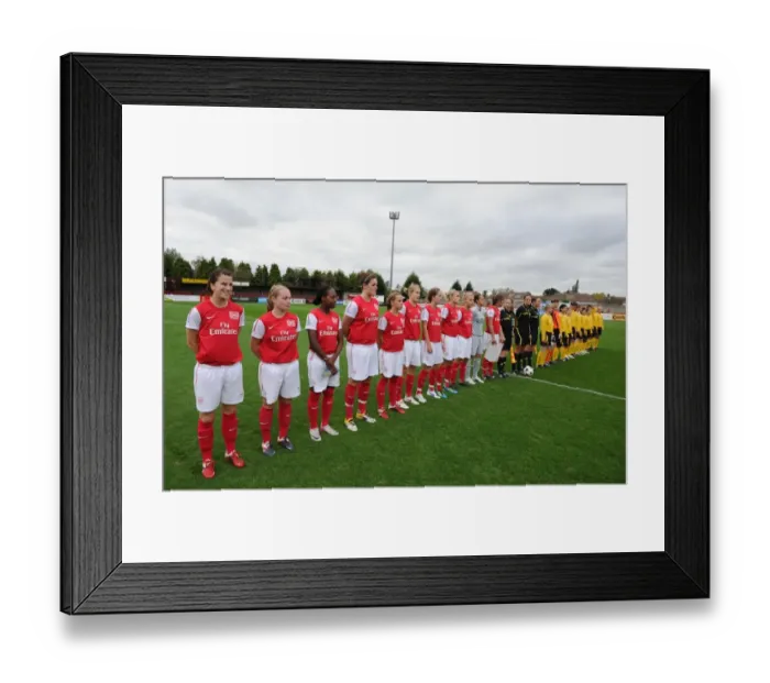 Framed Print : Arsenal Ladies Crush Bobruichanka 6-0 in UEFA Women's Champions League