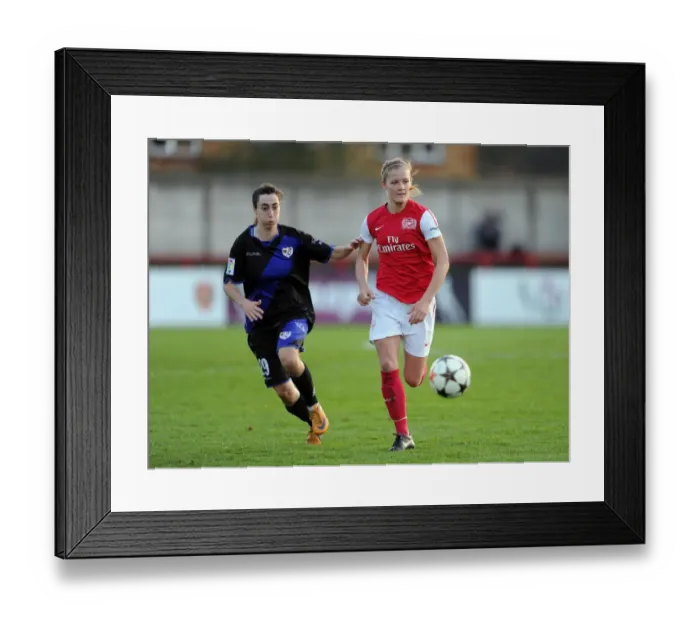 Framed Print : Arsenal Women's Team Triumphs over Rayo Vallecano in UEFA Champions League: Katie Chapman Scores in 5-1 Victory Framed Print : Arsenal Women's Team Triumphs over Rayo Vallecano in UEFA Champions League: Katie Chapman Scores in 5-1 Victory