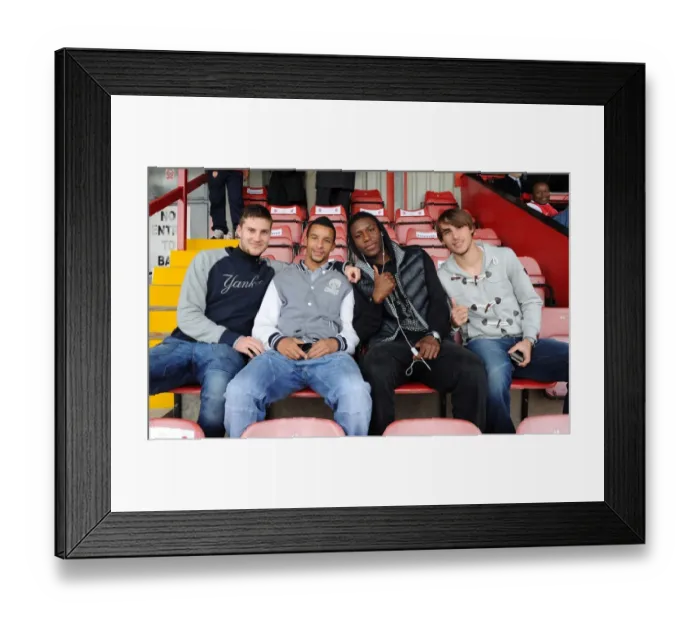 Framed Print : Arsenal Men Celebrate Women's Victory: Arsenal 5-1 Rayo Vallecano - UEFA Women's Champions League