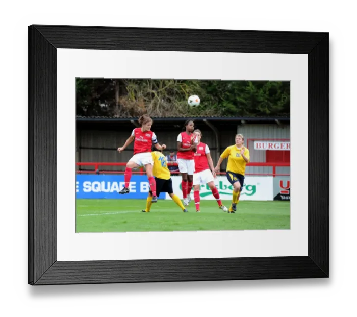 Framed Print : Arsenal Women's Champions League Victory: Katie Chapman Scores Third Goal Against Bobruichanka (6-0)