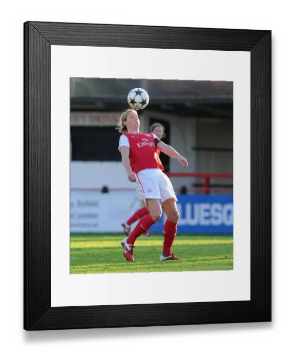 Framed Print : Arsenal's Jayne Ludlow Celebrates in UEFA Champions League Victory over Rayo Vallecano (5-1) Framed Print : Arsenal's Jayne Ludlow Celebrates in UEFA Champions League Victory over Rayo Vallecano (5-1)