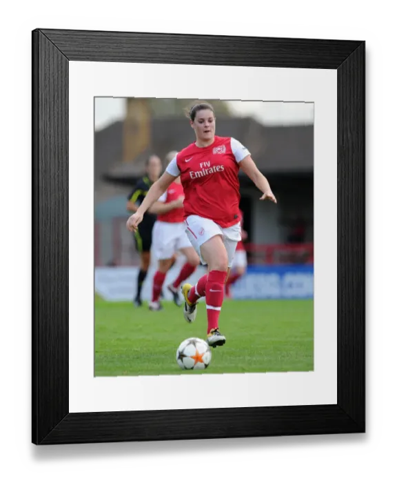 Framed Print : Arsenal's Jennifer Beattie Leads Team to 6-0 Victory in UEFA Champions League